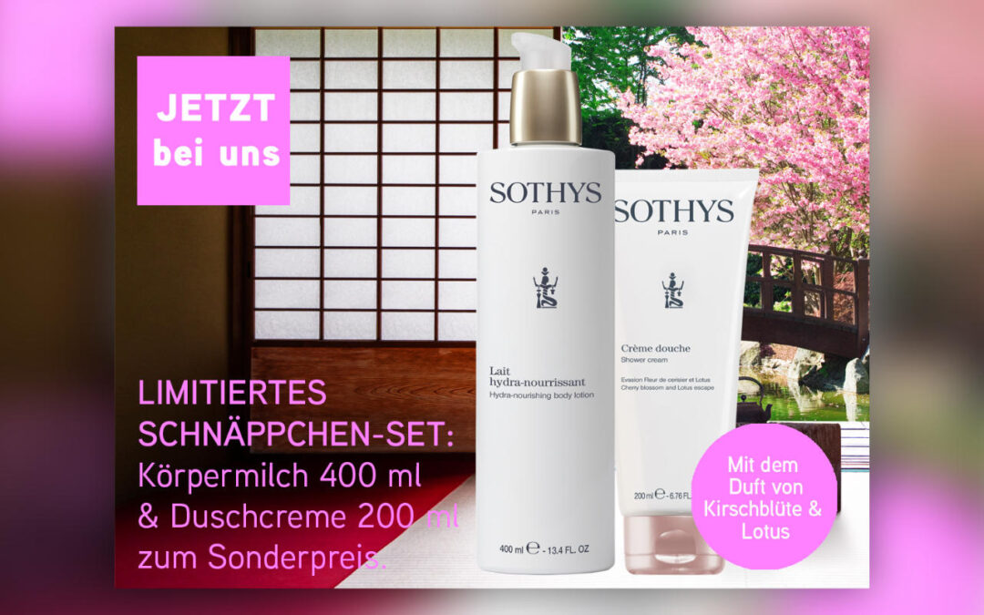 Angebot Januar – SOTHYS Kirschblüte & Lotus Duschcreme und Körper-Emulsion im Set zum günstigen Preis – aktuelle Infos