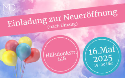 Einladung zur Neueröffnung (nach Umzug) – MD Kosmetik in Willich – am 16.05.2025